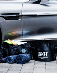 Black K&H 20L collapsible bucket from The Detailer Car Cleaning Set