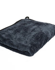 Dark gray microfiber detailing towel with plush texture from The Detailer Set