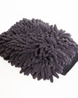 Dark gray plush microfiber car wash mitt from The Detailer Car Cleaning Set