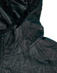 Black hooded jacket from The Commuter Travel Set with reflective pattern