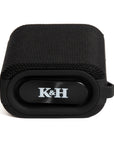 Black K&H Bluetooth speaker in Socialite Picnic Set, textured fabric exterior