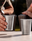 Stainless steel pint glasses engraved with Kingsley & Harper for The Socialite Picnic Set