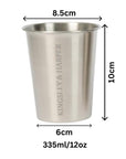A sleek, stainless steel tumbler with a brushed finish and engraved ’kingsley & harper’ branding.