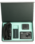 Black carbon fiber 720p dash cam with 16MP lens in Globetrotter Travel Set